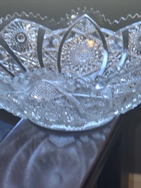 Absolutely Gorgeous American Brilliant Period Cut Glass Bowl (U.6-1)