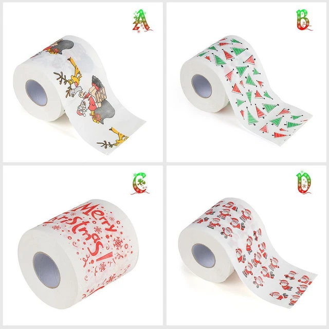 Decoracion de Navidad Papel higiénico Suministros de Navidad Rollo de tejido 2