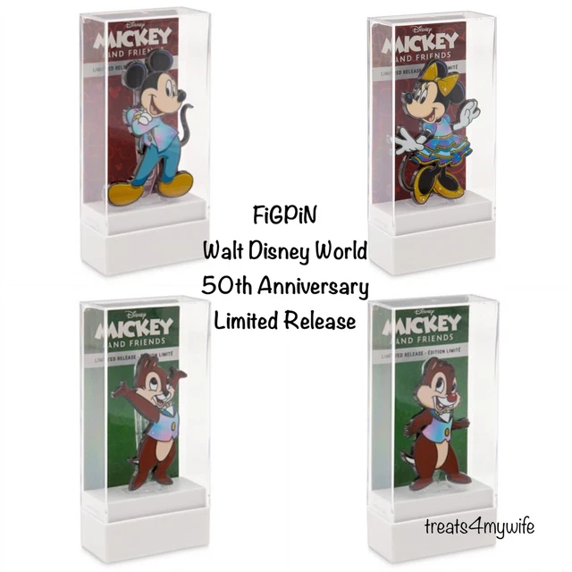 SEALED Walt Disney World 50th Anniversary MICKEY~MINNIE~CHIP~DALE FiGPiN LR