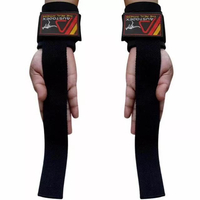 Weight Lifting Power Bar Wrist Straps wraps Bodybuilding Gym gloves