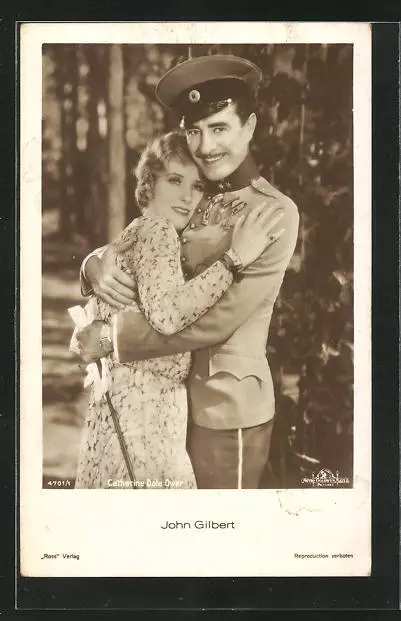 AK Schauspieler John Gilbert in Uniform als Soldat in einer Filmrolle