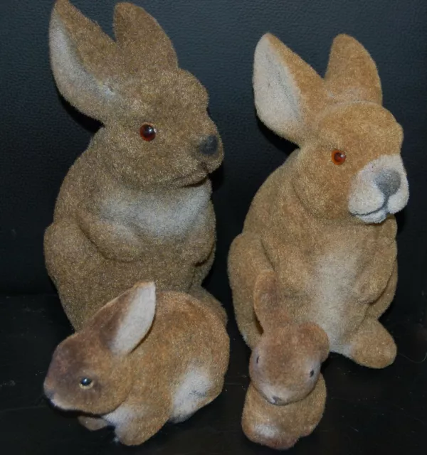 5 x Alte Hase Osterhasen aus Filz Hasen Familie Mutter, Vater und Hasen Kinder