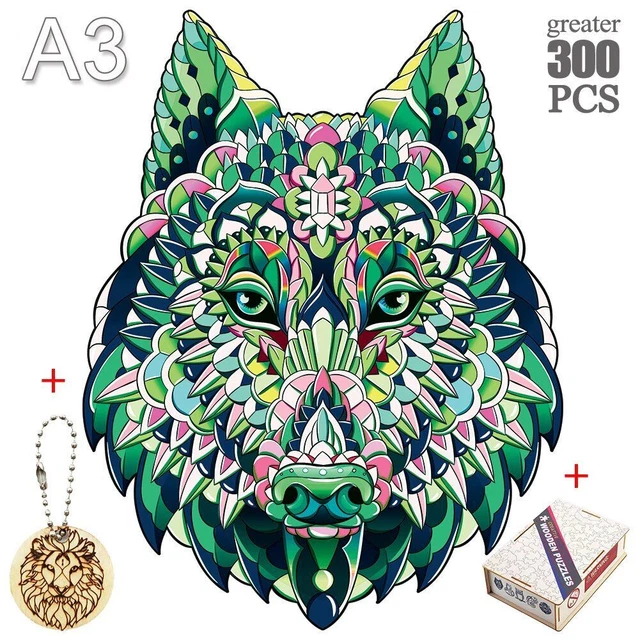 Wolf Animal Jigsaw Puzzles Adult Kids Christmas Gifts Educational Toys Games 4