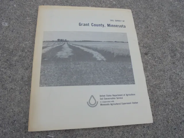 Vintage 1978 Book Soil Survey of Grant County Minnesota USDA Soil Conservation