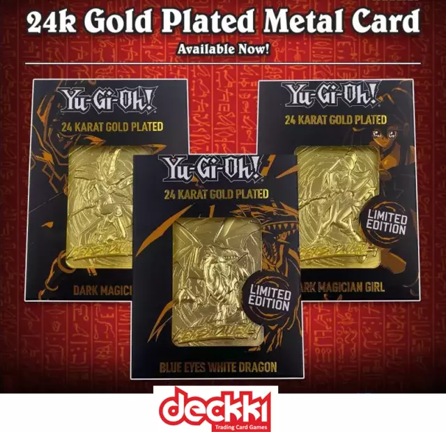 YuGiOh! 24K Gold Plated Cards | BEWD, Dark Magician & DMG | Limited Edition 2021