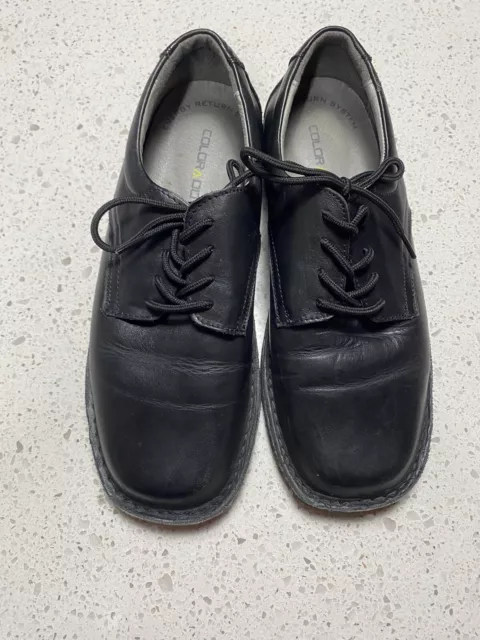 Colorado School Shoes Black Size 9 Girls Colorado Black Leather Tie Up Shoes