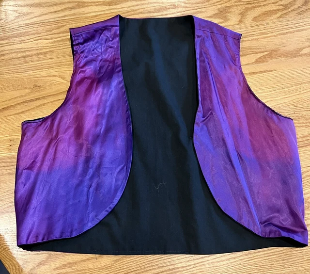 Vintage 1970s 80’s Handmade Purple satin Vest