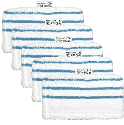 Lot de 5 Lingettes Microfibres Rectangulaires pour Black+Decker Balais Vapeur -