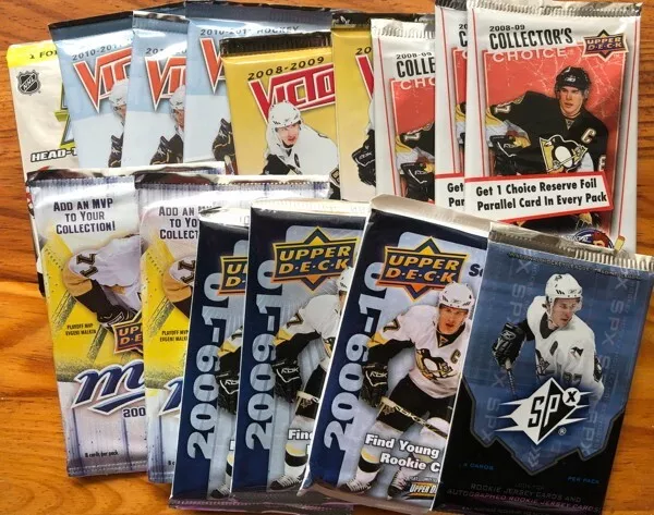 Lot 15 packs cartes de hockey NHL trading cards boosters