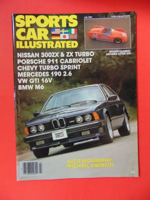 SPORTS CAR ILLUSTRATED July 1987 BMW M6 $15.00 - PicClick
