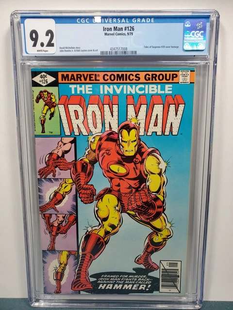 Iron Man #126 CGC 9.2 1979 WP Tales Of Suspense #39 Homage Cover 1st Printing