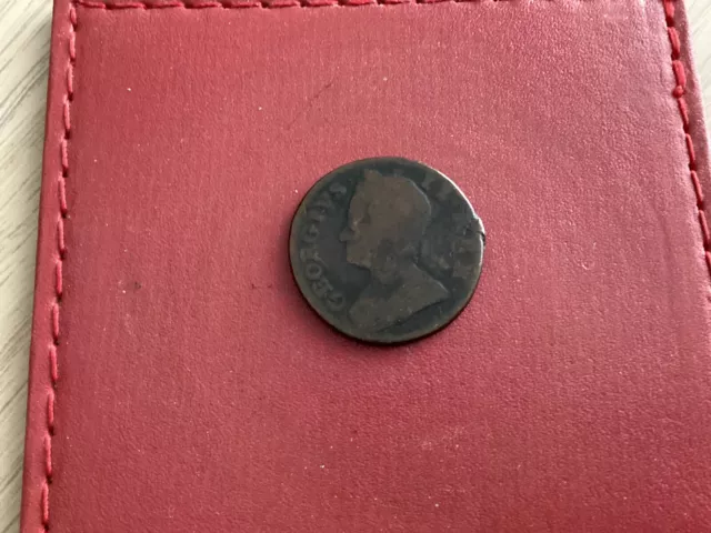 British George 11 Half Penny Copper Date 17..? Coin