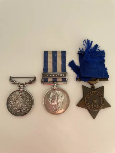 Victorian Medal Trio - 1882 Egypt, 1882 Khedive's Star & Long Service & Conduct