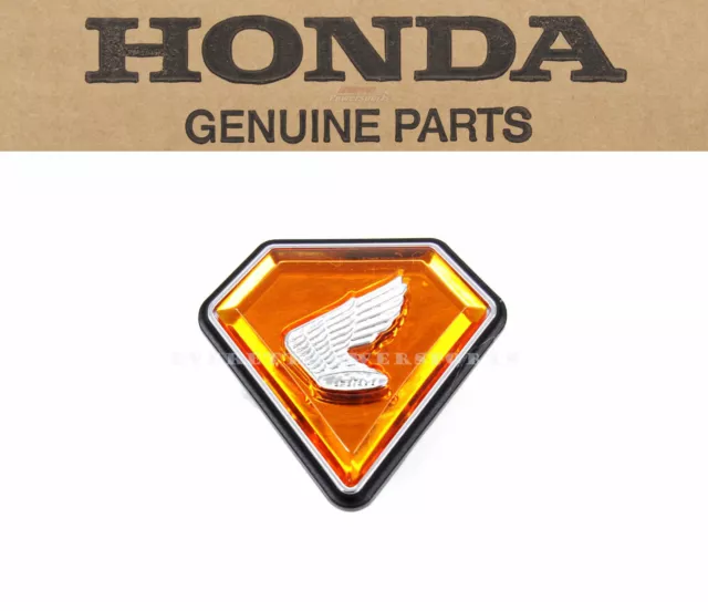 New Discontinued Genuine Honda Left Side Cover Emblem 72-76 CB750 K Orange #Q86