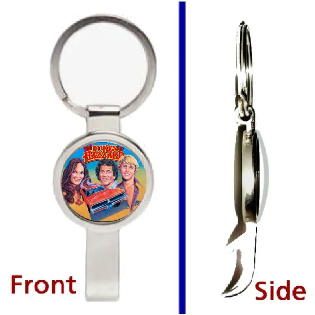 The Dukes of Hazzard Pendant or Keychain silver tone secret bottle opener