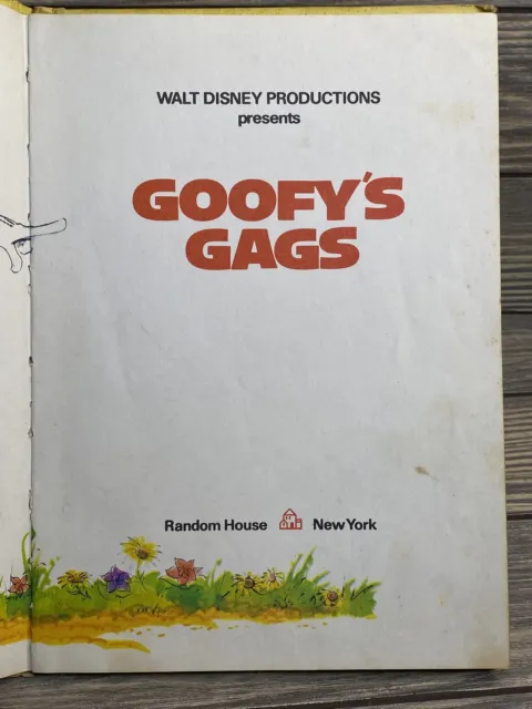 Vintage Random House Book Walt Disney Goofy‘s Gags 1974 Hardcove 3