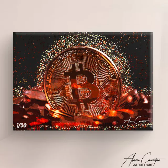 Bitcoin Crypto Wall Art Frame Art Print Canvas Motivation luxury Decor Bedroom 3