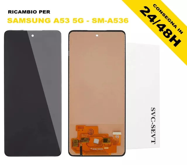 Display Lcd Per Samsung Galaxy A53 5G Sm-A536 A536B Pari Originale Touch Nero
