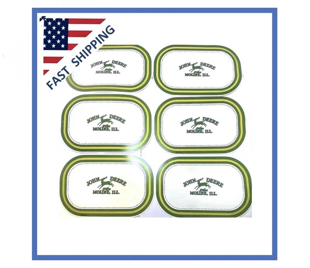 Set Of 6 Vintage Double Sides John Deere Place Mats