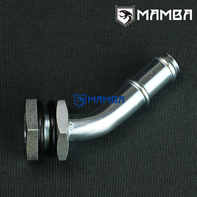 DIY Turbo Oil Return Drain Pipe Adapter Fitting to Oil Pan Sump 45Deg 3/4" Barb