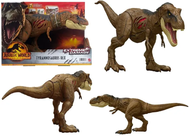 Jurassic World Extreme Damage Tyrannosaurus Rex Ages 4+ Toy Dinosaur Dino Play
