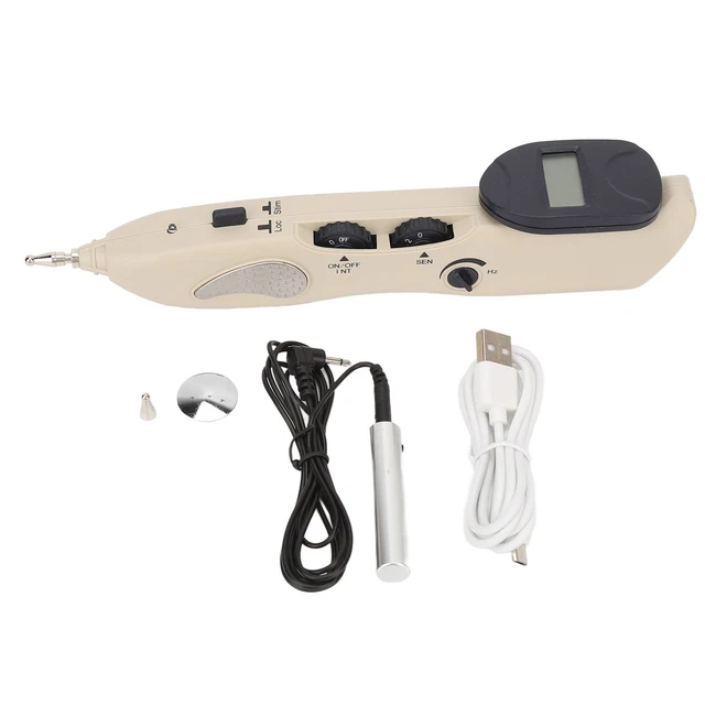 Pluma de acupuntura alivio de pulso pluma de masaje masaje masajeador corporal pluma de energía eléctrica ftb