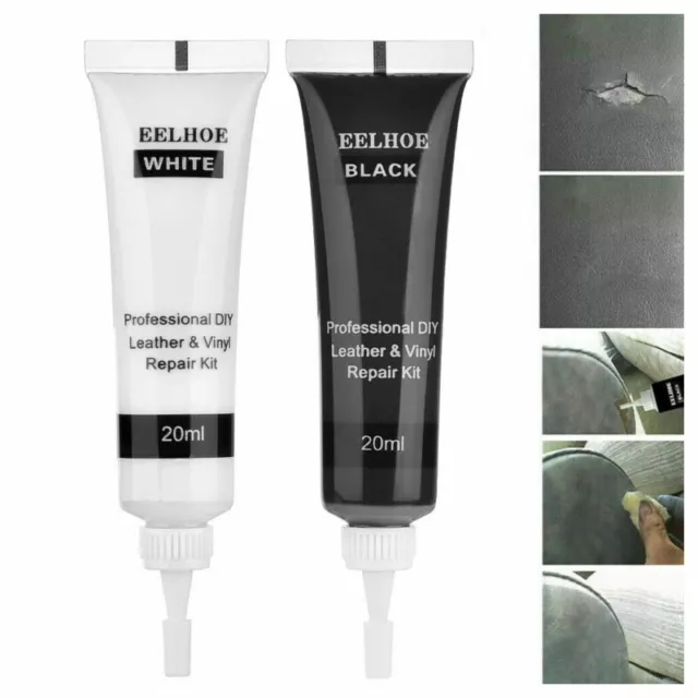 Leather Vinyl Repair Kit Refurbishing Fix Rips Burns Sofa Holes Car Boat Seat US