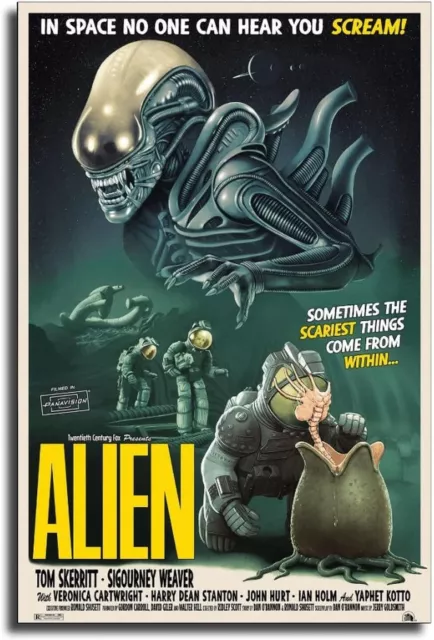 Alien 1971 Vintage Sci-fi Horror Movie Poster Decorative Painting WallPosters