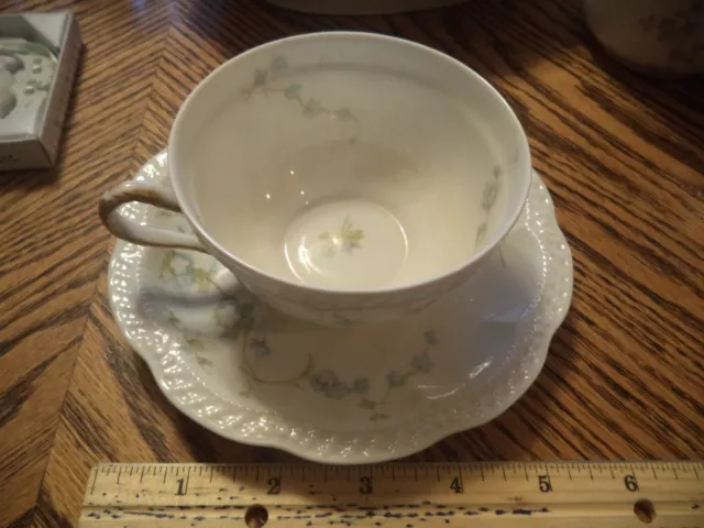VINTAGE Theodore Haviland Limoges France - Scalloped, Cup and Saucer Bone China