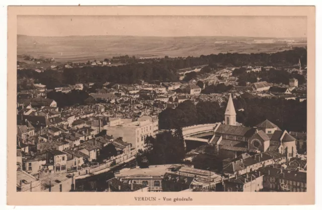 Cpa 55 - Verdun : Vue Générale Sur Le Quartier Saint-Victor (Meuse) Non Écrite