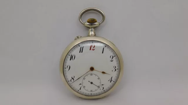 Orologio da tasca argento Funziona Taschenuhr Silver pocket watch Working C780