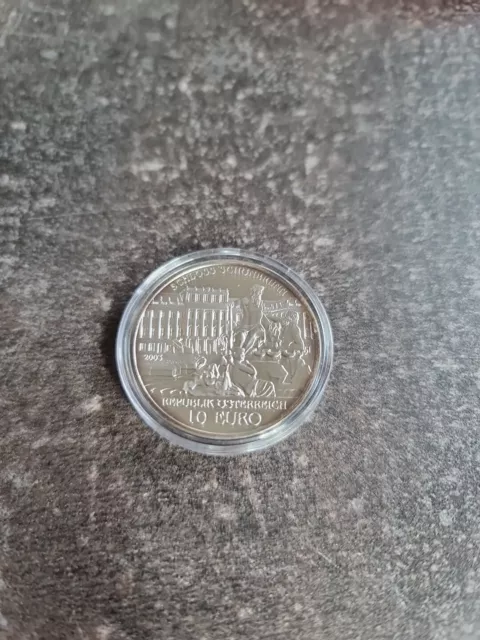 10 Euro Silbermünze Österreich 2003 Schloss Schönbrunn PP OVP
