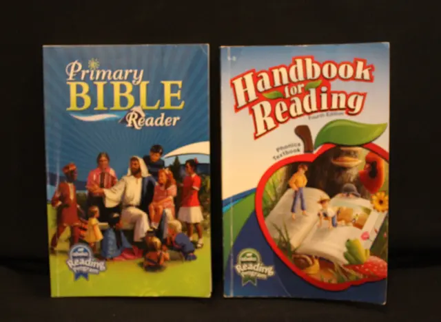 Lot of 2 Abeka Grades 1-3 Handbook for Reading & Primary Bible Reader