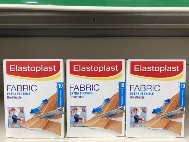 Elastoplast Tissu Bandes 6cm x10cm 3 X 10 Sparadraps