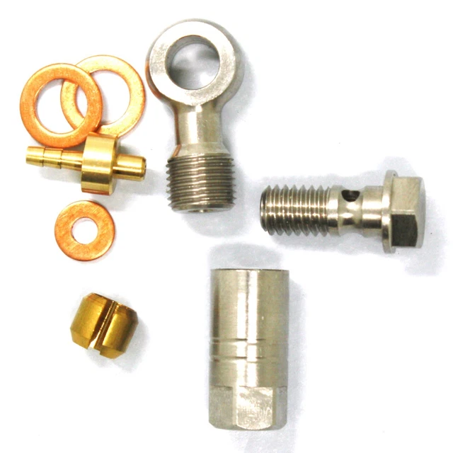 10 Set Connettori Oliva Per Freno Bici Disco Idraulico - Compatibile Con BH59, Acciaio Verniciato