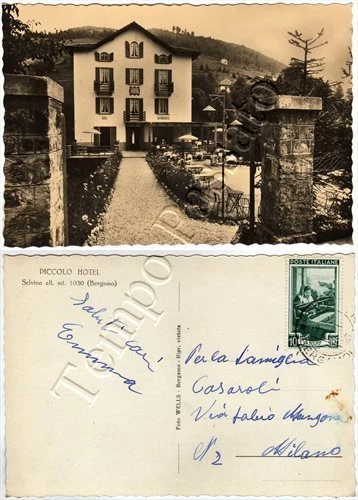 Cartolina di Selvino, albergo bar ristorante - Bergamo