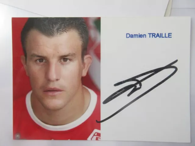 Autographe Damien Traille sur carte photo Rugby 4