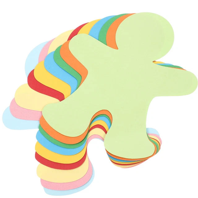 72pcs Enfant Forme Papier Coup Decoration Enfants Enfants Papier de découpe Papi