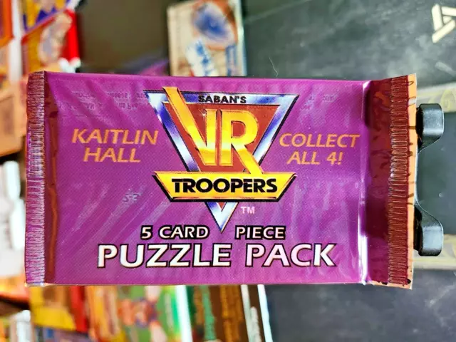 1995 SABAN'S VR Troopers Kaitlin Hall 5 Card Piece Puzzle Pack Factory ...