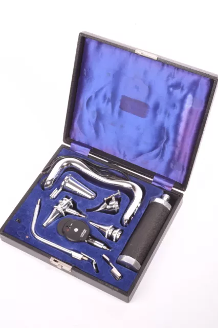 Vintage Gowlland Otoskop / Ophtalmoscope Diagnose Set, Medizinisch Instrumenten