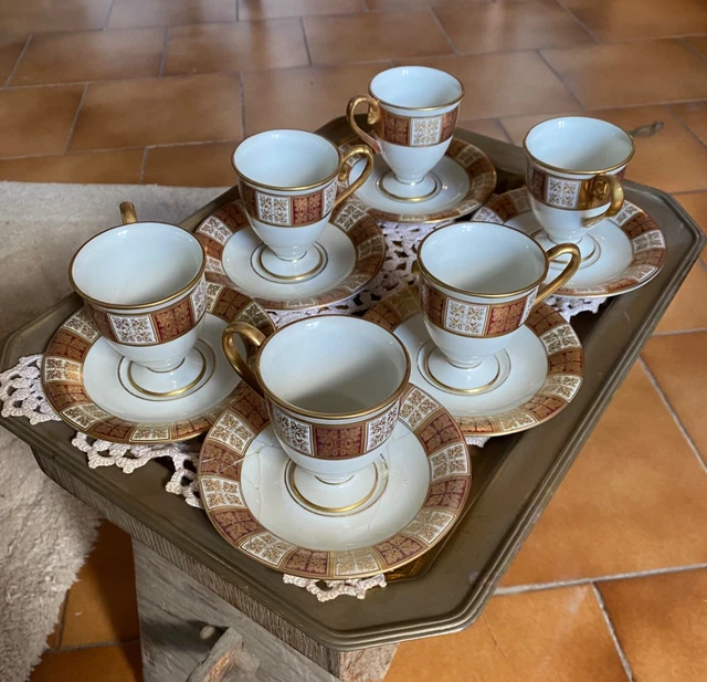Set 6 Tazzine Caffè con Piattino Cottage Hervit Creations