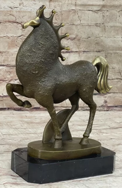 A Mano Abstract Moderno Art Cavallo Scultura Bronzo Statua Di Milo Collectibl