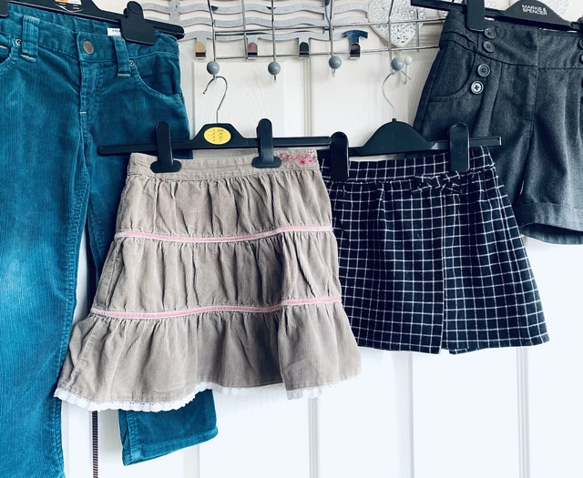 girls clothes bundle age 3-4 yrs skirt trousers next x4 item shorts christmas