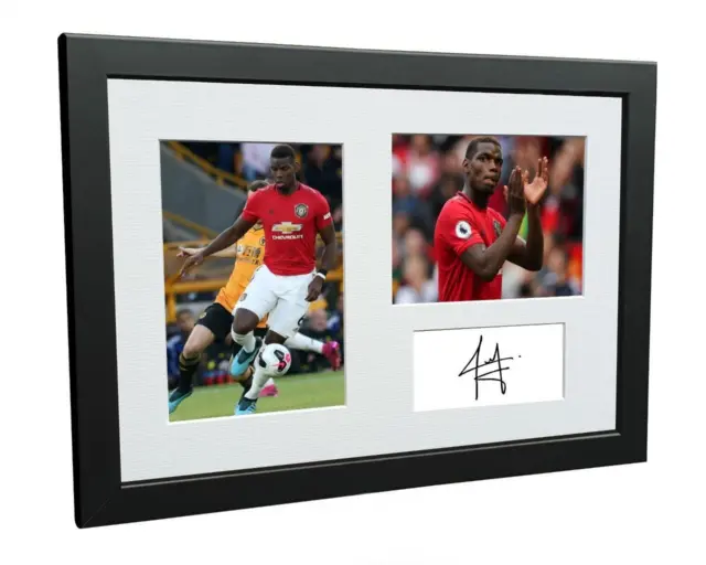 Signed Paul Pogba Manchester United Photo Photograph Autograph Picture Frame A4