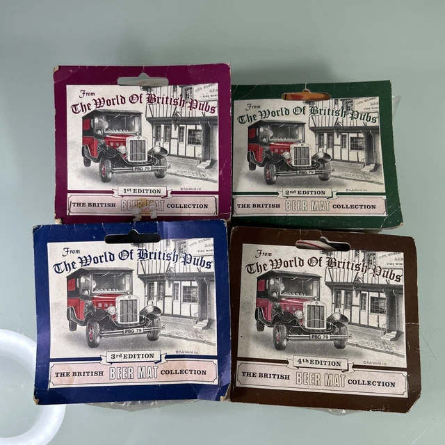 Package of 100 British Pub Bar Mat Beer Coasters Lot Of 4 Pub World New Sealed
