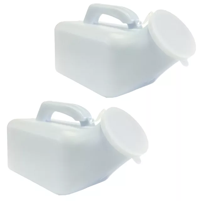 Male Camping Outdoor Emergency Travel Toilet Urinal Bottle Twin Pack 1000ml