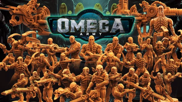 Omega Army Miniatures (Full Set) | Sci-Fi Miniature | Papsikels