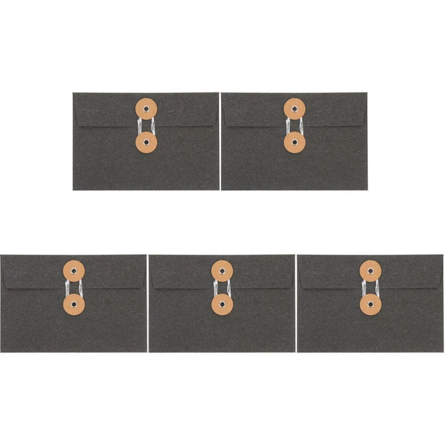 5pcs Thickened Multifunctional Vintage String Postcard Storage Bags for Student