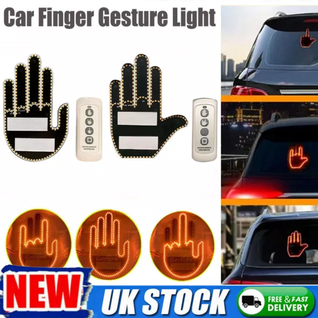 MIDDLE FINGER GESTURE Light with Remote, Car Accessories for Men B1B1  £25.60 - PicClick UK