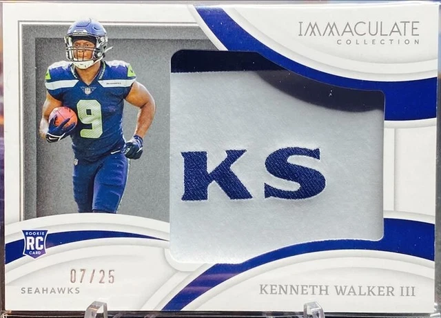 2022 Panini Immaculate Kenneth Walker III FOTL /25 RC Patch "KS": letters